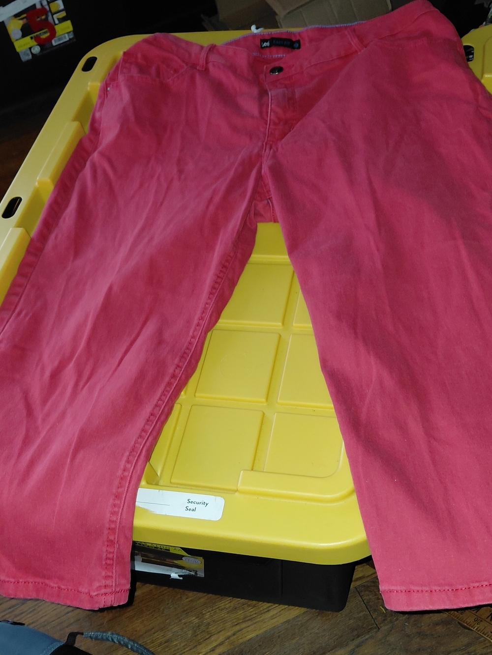 Lee Easy Fit red  jeans. 18 W. Medium